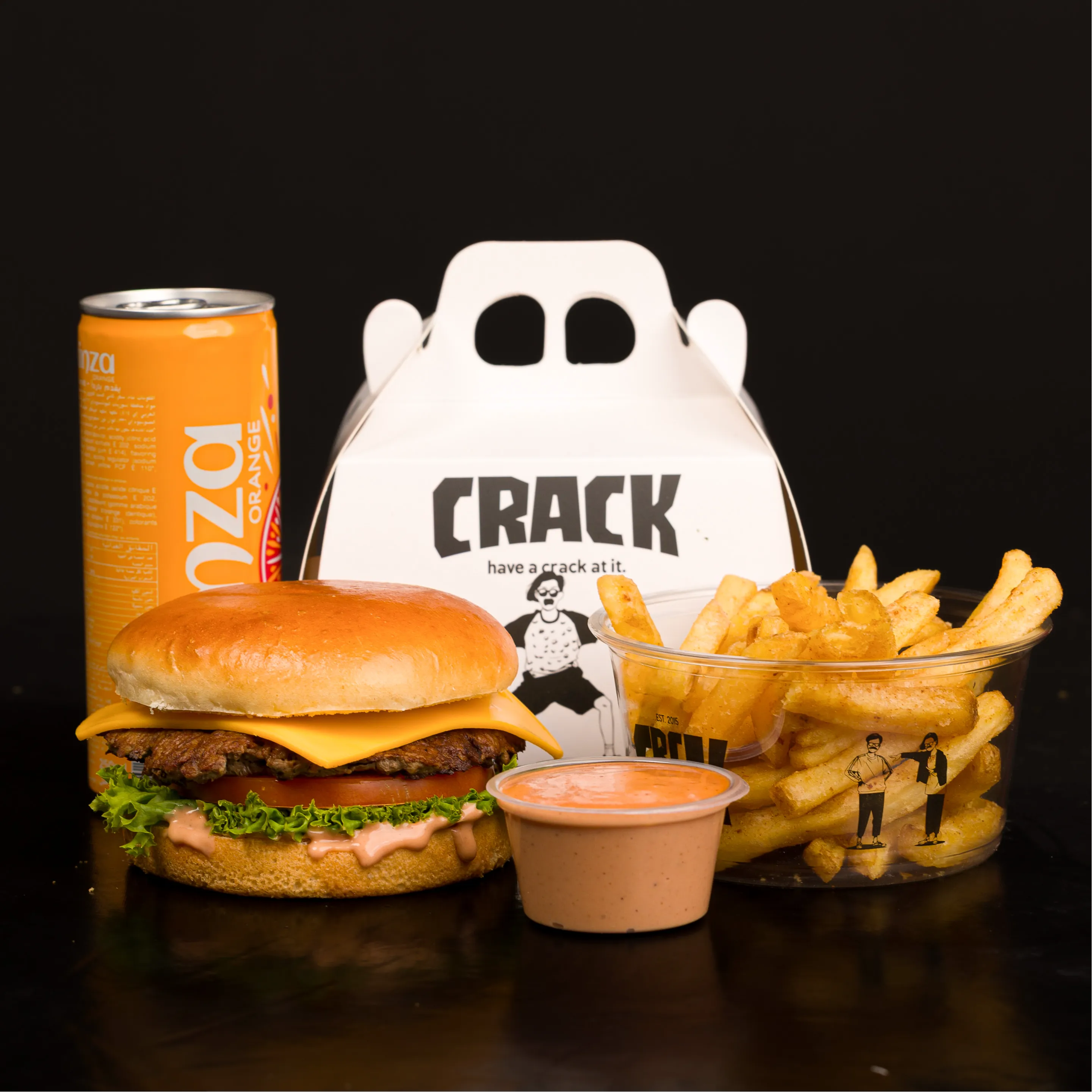 Crack Cheese Burger Combo